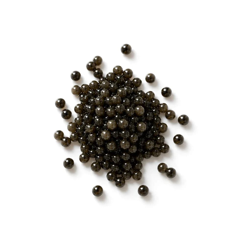 Bester caviar — medium, grey to dark grey caviar pearls